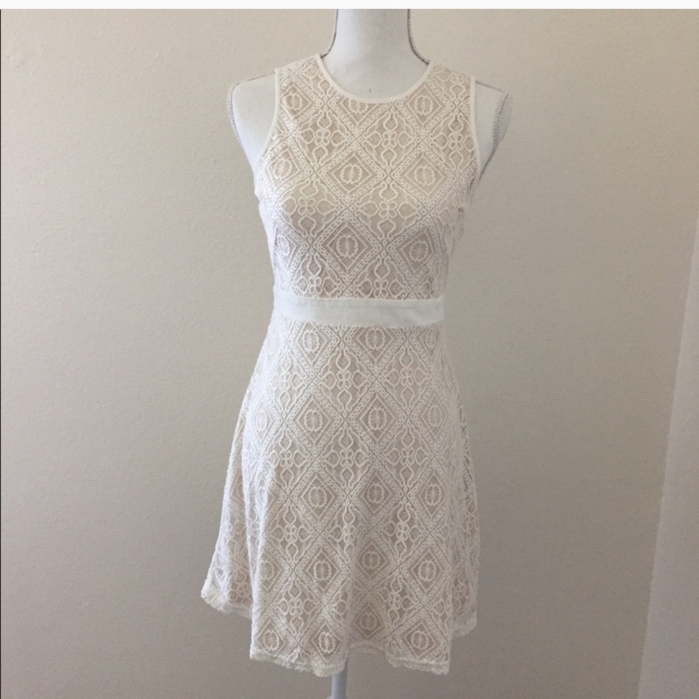 Cream colored lace dress